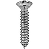 PHIL OVAL HEAD SCREW, #8 X 1" CHROME